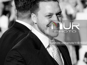 Matthew Jeremiah Kumar arrives for his wedding with Princess Theodora Glucksburg of Greece at the Metropolitan Cathedral of Athens in Athens...