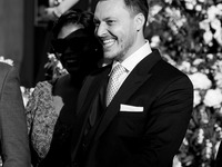 Matthew Jeremiah Kumar arrives for his wedding with Princess Theodora Glucksburg of Greece at the Metropolitan Cathedral of Athens in Athens...