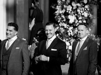 Matthew Jeremiah Kumar arrives for his wedding with Princess Theodora Glucksburg of Greece at the Metropolitan Cathedral of Athens in Athens...