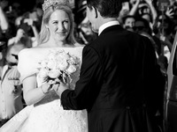 Princess Theodora Glucksburg of Greece and her brother Pavlos, former Crown Prince of Greece, arrive for her wedding with Matthew Jeremiah K...