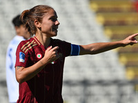 Manuela Giugliano of A.S. Roma Femminile celebrates after scoring the goal of 1-0 during the 4th day of the Serie A Femminile eBay Champions...