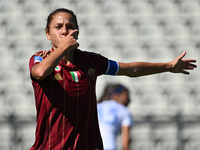 Manuela Giugliano of A.S. Roma Femminile celebrates after scoring the goal of 1-0 during the 4th day of the Serie A Femminile eBay Champions...