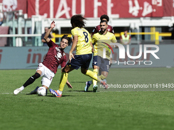 Samuele Ricci during the Serie A 2024-2025 match between Torino and Lazio in Torino, Italy, on September 29, 2024 (