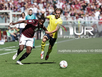 Adrien Tam?ze during the Serie A 2024-2025 match between Torino and Lazio in Torino, Italy, on September 29, 2024 (