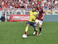 Mattia Zaccagni during the Serie A 2024-2025 match between Torino and Lazio in Torino, Italy, on September 29, 2024 (