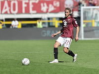 Mergim Vojvoda during the Serie A 2024-2025 match between Torino and Lazio in Torino, Italy, on September 29, 2024 (