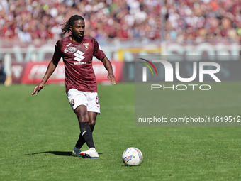 Adrien Tam?ze during the Serie A 2024-2025 match between Torino and Lazio in Torino, Italy, on September 29, 2024 (