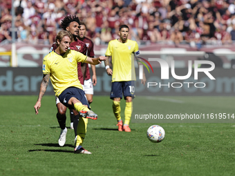 Nicolo Rovella during the Serie A 2024-2025 match between Torino and Lazio in Torino, Italy, on September 29, 2024 (