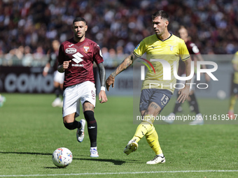 Alessio Romagnoli during the Serie A 2024-2025 match between Torino and Lazio in Torino, Italy, on September 29, 2024 (