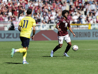 Sa?l Coco during the Serie A 2024-2025 match between Torino and Lazio in Torino, Italy, on September 29, 2024 (