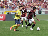 Valentino Lazaro during the Serie A 2024-2025 match between Torino and Lazio in Torino, Italy, on September 29, 2024 (