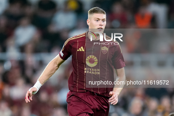 Artem Dovbyk of AS Roma during the UEFA Europa League 2024/25 League Phase MD1 match between AS Roma and Athletic Club at Stadio Olimpico on...