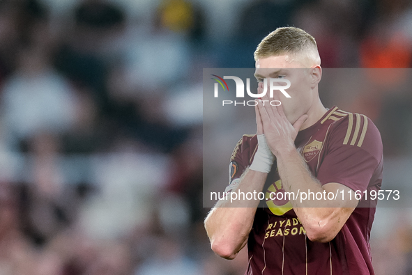 Artem Dovbyk of AS Roma looks dejected during the UEFA Europa League 2024/25 League Phase MD1 match between AS Roma and Athletic Club at Sta...