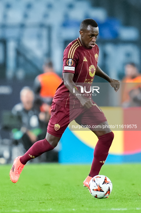 Saud Abdulhamid of AS Roma during the UEFA Europa League 2024/25 League Phase MD1 match between AS Roma and Athletic Club at Stadio Olimpico...