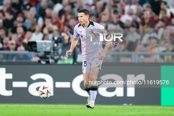 Oscar de Marcos of Athletic Club during the UEFA Europa League 2024/25 League Phase MD1 match between AS Roma and Athletic Club at Stadio Ol...