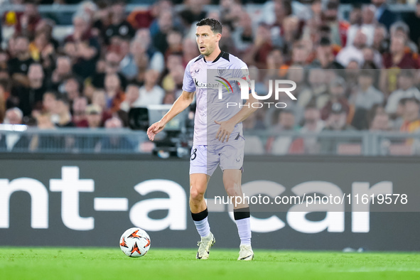 Oscar de Marcos of Athletic Club during the UEFA Europa League 2024/25 League Phase MD1 match between AS Roma and Athletic Club at Stadio Ol...