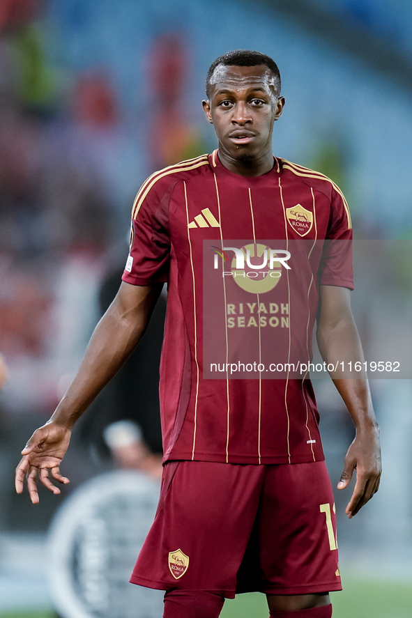 Saud Abdulhamid of AS Roma during the UEFA Europa League 2024/25 League Phase MD1 match between AS Roma and Athletic Club at Stadio Olimpico...