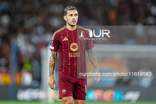 Leandro Paredes of AS Roma looks on during the UEFA Europa League 2024/25 League Phase MD1 match between AS Roma and Athletic Club at Stadio...