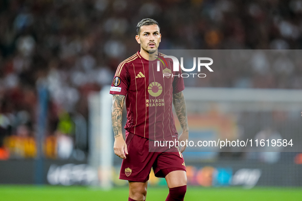 Leandro Paredes of AS Roma looks on during the UEFA Europa League 2024/25 League Phase MD1 match between AS Roma and Athletic Club at Stadio...