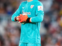 Julen Agirrezabala of Athletic Club looks on during the UEFA Europa League 2024/25 League Phase MD1 match between AS Roma and Athletic Club...