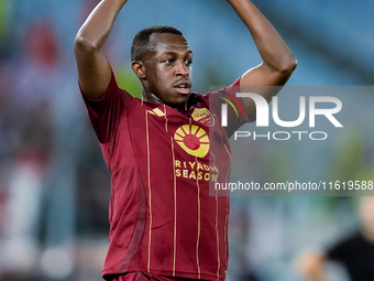 Saud Abdulhamid of AS Roma during the UEFA Europa League 2024/25 League Phase MD1 match between AS Roma and Athletic Club at Stadio Olimpico...