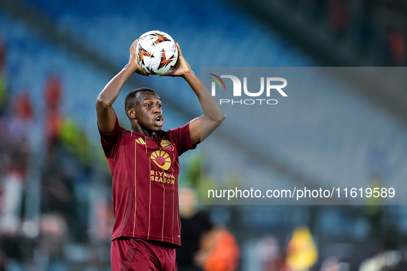 Saud Abdulhamid of AS Roma during the UEFA Europa League 2024/25 League Phase MD1 match between AS Roma and Athletic Club at Stadio Olimpico...