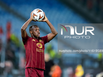 Saud Abdulhamid of AS Roma during the UEFA Europa League 2024/25 League Phase MD1 match between AS Roma and Athletic Club at Stadio Olimpico...