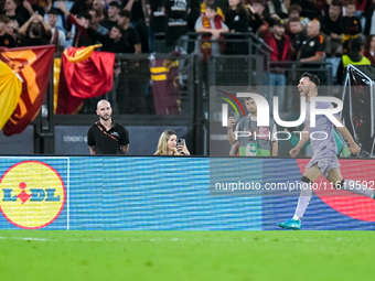 Aitor Paredes of Athletic Club celebrates after scoring first goal during the UEFA Europa League 2024/25 League Phase MD1 match between AS R...