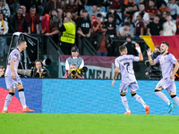 Aitor Paredes of Athletic Club celebrates after scoring first goal during the UEFA Europa League 2024/25 League Phase MD1 match between AS R...