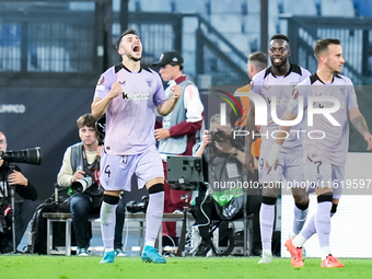 Aitor Paredes of Athletic Club celebrates after scoring first goal during the UEFA Europa League 2024/25 League Phase MD1 match between AS R...