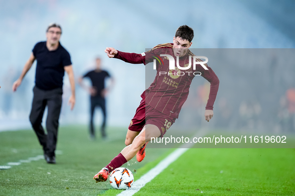 Matias Soule' of AS Roma during the UEFA Europa League 2024/25 League Phase MD1 match between AS Roma and Athletic Club at Stadio Olimpico o...