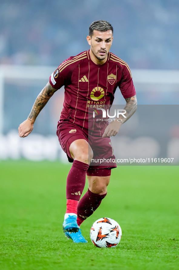 Leandro Paredes of AS Roma during the UEFA Europa League 2024/25 League Phase MD1 match between AS Roma and Athletic Club at Stadio Olimpico...