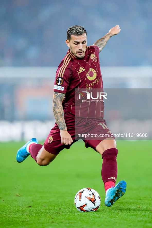 Leandro Paredes of AS Roma during the UEFA Europa League 2024/25 League Phase MD1 match between AS Roma and Athletic Club at Stadio Olimpico...