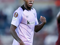 Nico Williams of Athletic Club looks on during the UEFA Europa League 2024/25 League Phase MD1 match between AS Roma and Athletic Club at St...