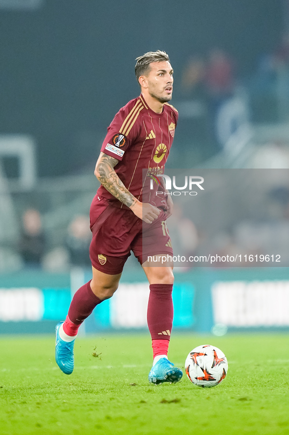 Leandro Paredes of AS Roma during the UEFA Europa League 2024/25 League Phase MD1 match between AS Roma and Athletic Club at Stadio Olimpico...