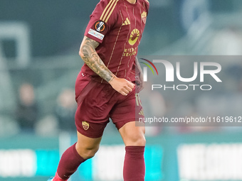 Leandro Paredes of AS Roma during the UEFA Europa League 2024/25 League Phase MD1 match between AS Roma and Athletic Club at Stadio Olimpico...