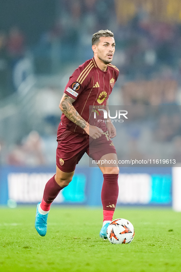 Leandro Paredes of AS Roma during the UEFA Europa League 2024/25 League Phase MD1 match between AS Roma and Athletic Club at Stadio Olimpico...