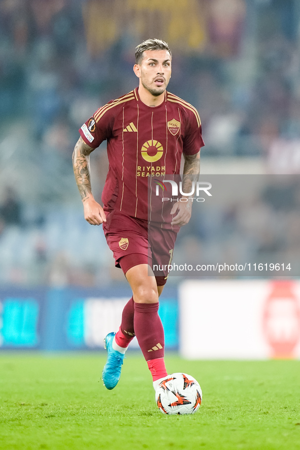 Leandro Paredes of AS Roma during the UEFA Europa League 2024/25 League Phase MD1 match between AS Roma and Athletic Club at Stadio Olimpico...