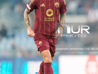 Leandro Paredes of AS Roma during the UEFA Europa League 2024/25 League Phase MD1 match between AS Roma and Athletic Club at Stadio Olimpico...