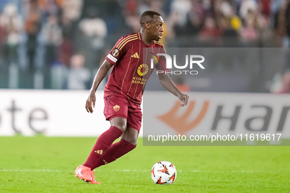 Saud Abdulhamid of AS Roma during the UEFA Europa League 2024/25 League Phase MD1 match between AS Roma and Athletic Club at Stadio Olimpico...