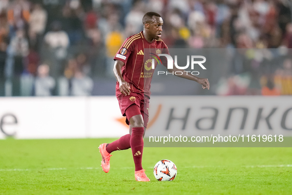 Saud Abdulhamid of AS Roma during the UEFA Europa League 2024/25 League Phase MD1 match between AS Roma and Athletic Club at Stadio Olimpico...