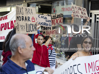 Thousands of people come together to demonstrate for the right to fair and affordable housing and an end to real estate speculation in Porto...