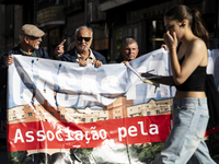 Thousands of people come together to demonstrate for the right to fair and affordable housing and an end to real estate speculation in Porto...