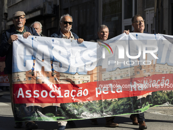 Thousands of people come together to demonstrate for the right to fair and affordable housing and an end to real estate speculation in Porto...