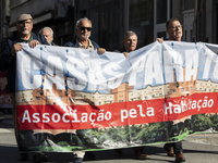 Thousands of people come together to demonstrate for the right to fair and affordable housing and an end to real estate speculation in Porto...