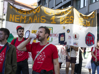 Thousands of people come together to demonstrate for the right to fair and affordable housing and an end to real estate speculation in Porto...