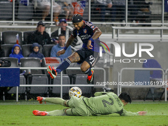 Cincinnati defender DeAndre Yedlin appears during the Major League Soccer match between FC Cincinnati and Los Angeles FC at TQL Stadium in C...