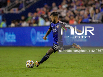 Cincinnati midfielder Lucho Acosta appears during the Major League Soccer match between FC Cincinnati and Los Angeles FC at TQL Stadium in C...