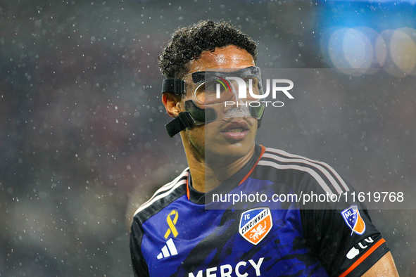 Nicholas Gioacchini appears during the Major League Soccer match between FC Cincinnati and Los Angeles FC at TQL Stadium in Cincinnati, Ohio...