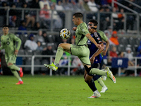 LAFC defender Sergi Palencia appears during the Major League Soccer match between FC Cincinnati and Los Angeles FC at TQL Stadium in Cincinn...